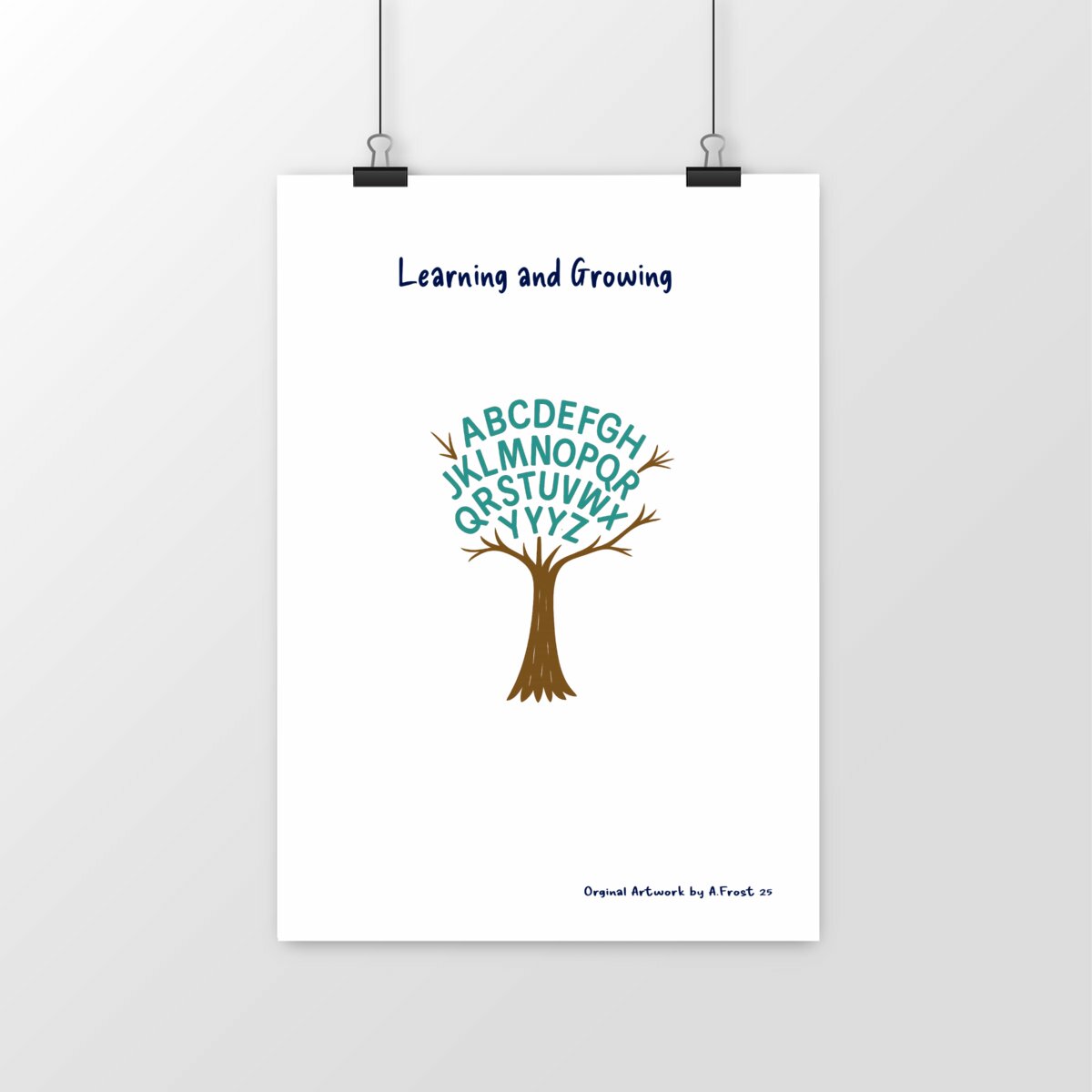 Alphabet Tree - Always learning and growing - portrait