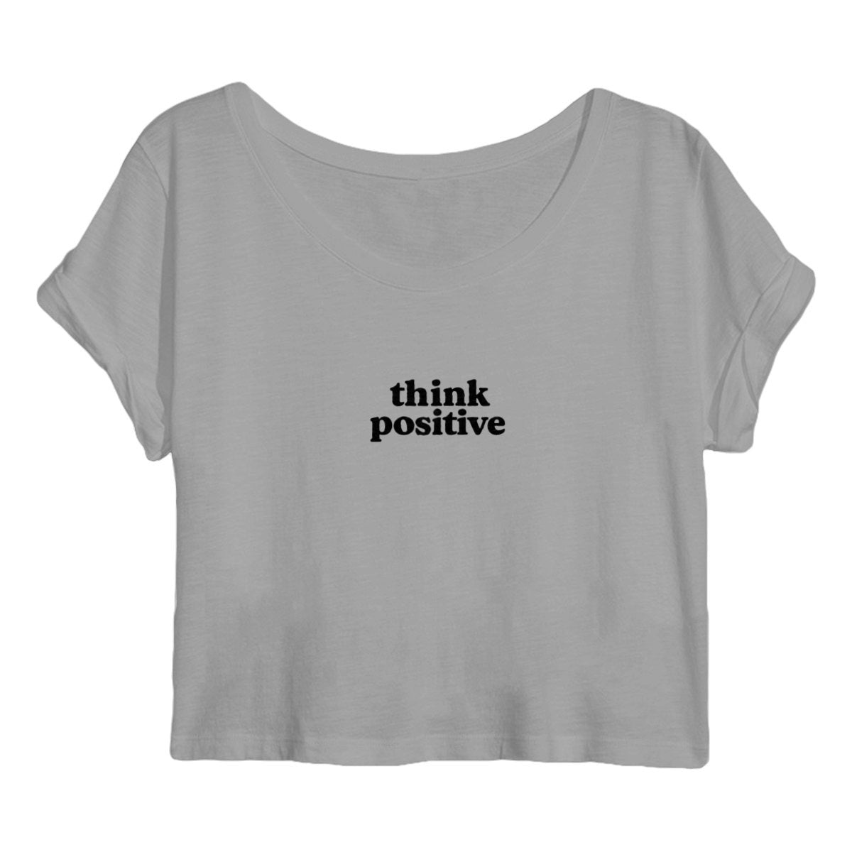 Think Positive - Be Positive  - front_heathergrey