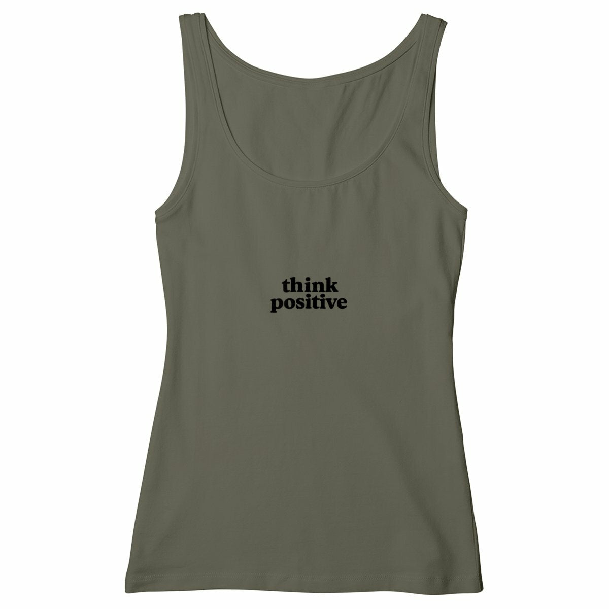 Think Positive - front_khaki