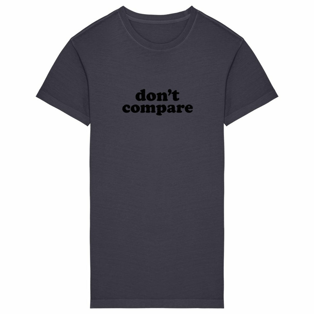 Don't Compare - you are amazing as you are  - front_washedcoalgrey